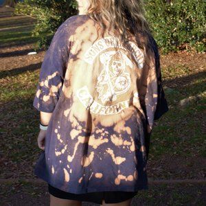 Sons of Anarchy Black Bleach Dye T-Shirt